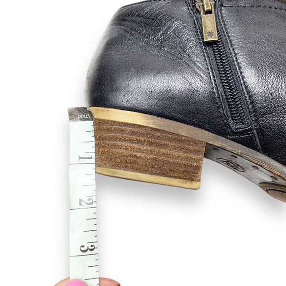 Lucky Brand Bardon 2 Ankle Bootie Stacked Heel Boots Black Leather Women’s 8.5 M - Picture 6 of 10